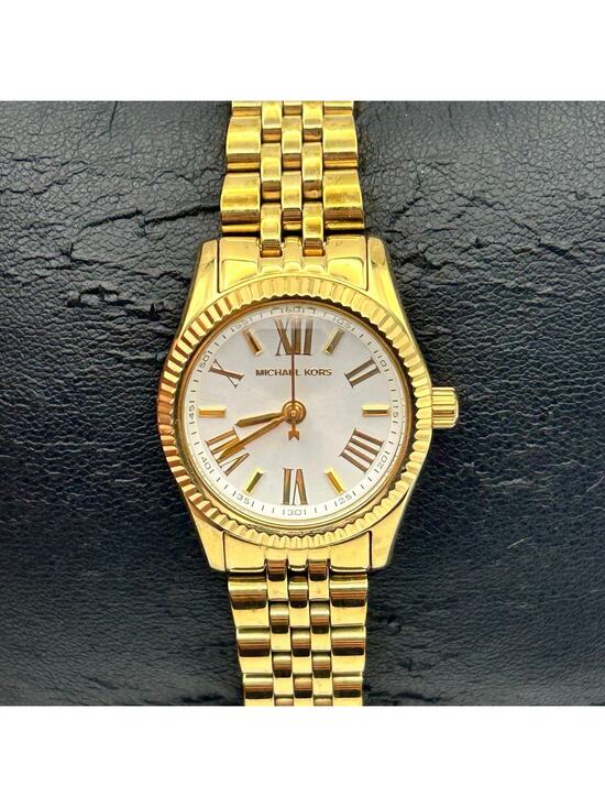 Michael Kors Women\'s Lexington MK3229 Gold Tone St. Steel Working New Battery main image 4